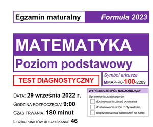 Próbna matura MATEMATYKA (test diagnostyczny)