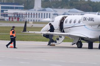 Wojciech Szczęsny przyleciał na premierę