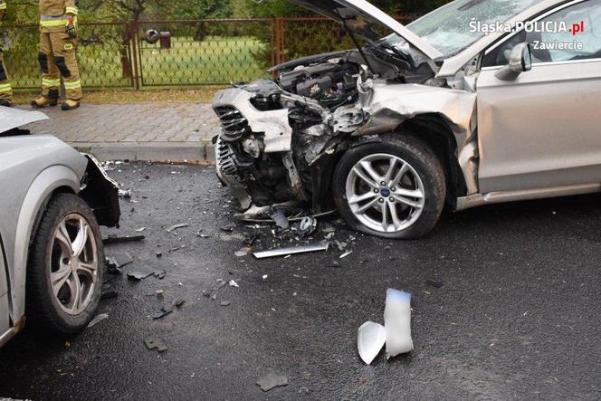 Wypadek w Podzamczu. Zderzyły się trzy auta