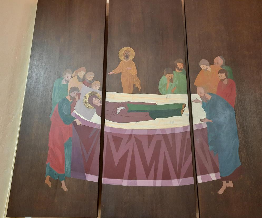 Tryptyk w prezbiterium kościoła w Sarbinowie