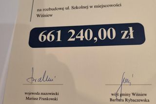 Niemal 700 tys. zł dofinansowania na remont ul. Szkolnej w Wiśniewie 