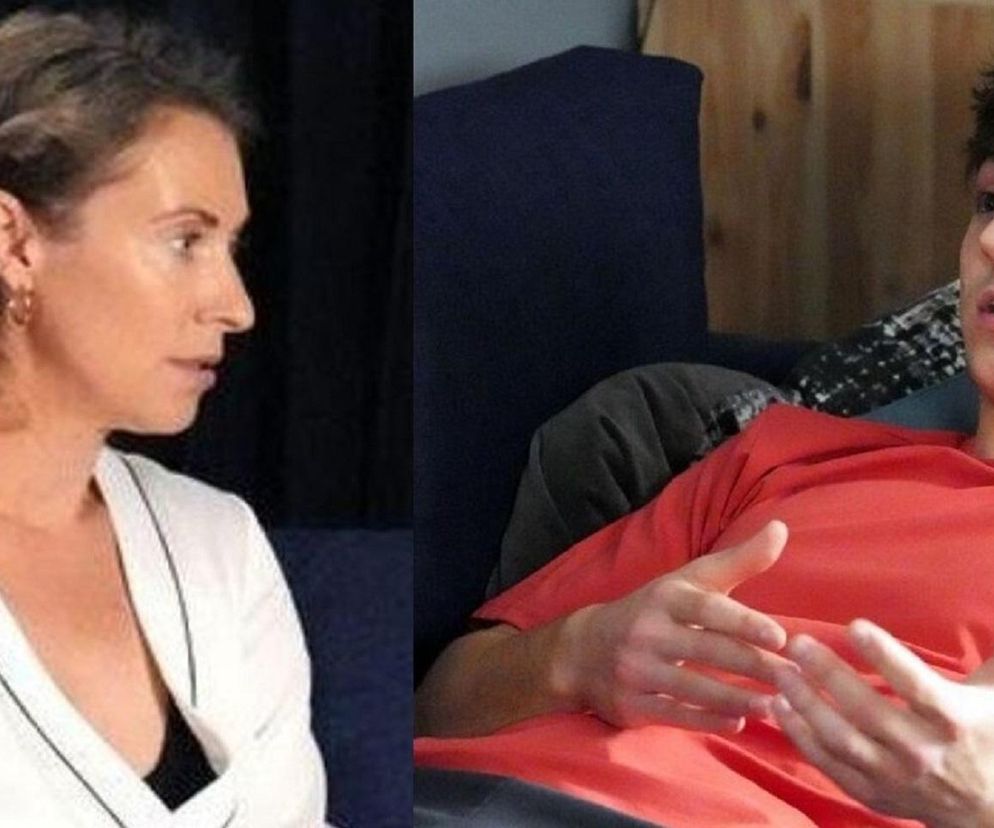 Barwy szczęścia, odcinek 3200. Beata (Anita Jancia-Prokopowicz), Mirek (Oliwier Kozłowski)