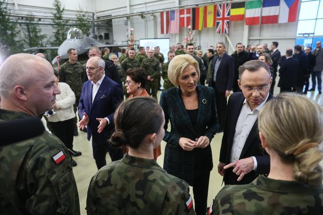 Andrzej Duda w Bazie Lotniczej w Amari