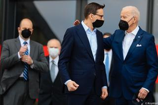 Premier Mateusz Morawiecki i prezydent Joe Biden 