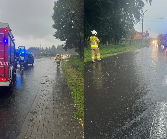 Potężne nawałnice nad Małopolską. Setki interwencji straży i ranna druhna OSP