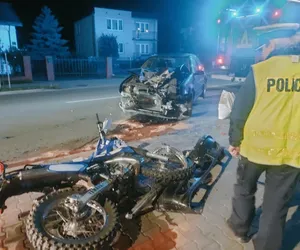 Pijany kierowca zderzył się z motocyklistą