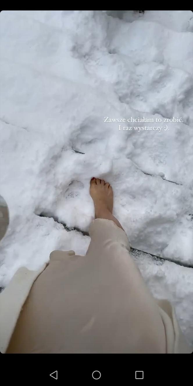 Kasia Tusk na śniegu