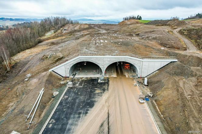 Budowa S3 Bolków - Kamienna Góra. Luty 2024