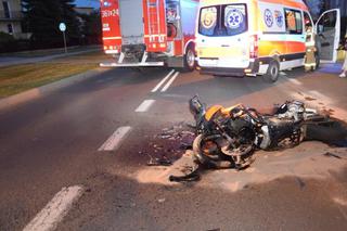 Wypadek w Tarnowie. Motocyklista w szpitalu po zderzeniu z bmw