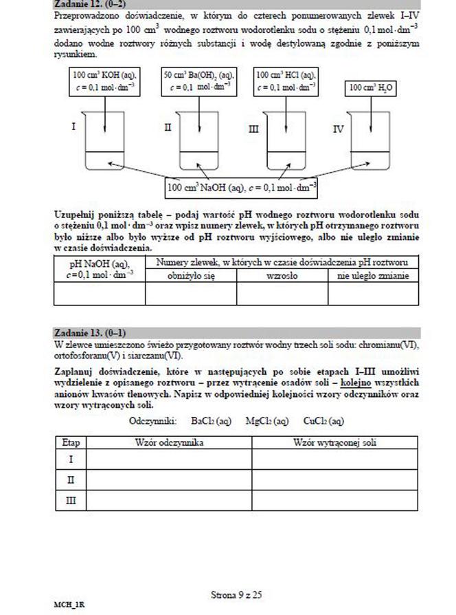 Matura próbna 2020 chemia