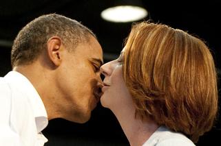 PREMIER Australii - Julia Gillard OBMACUJE Obamę ZDJĘCIA