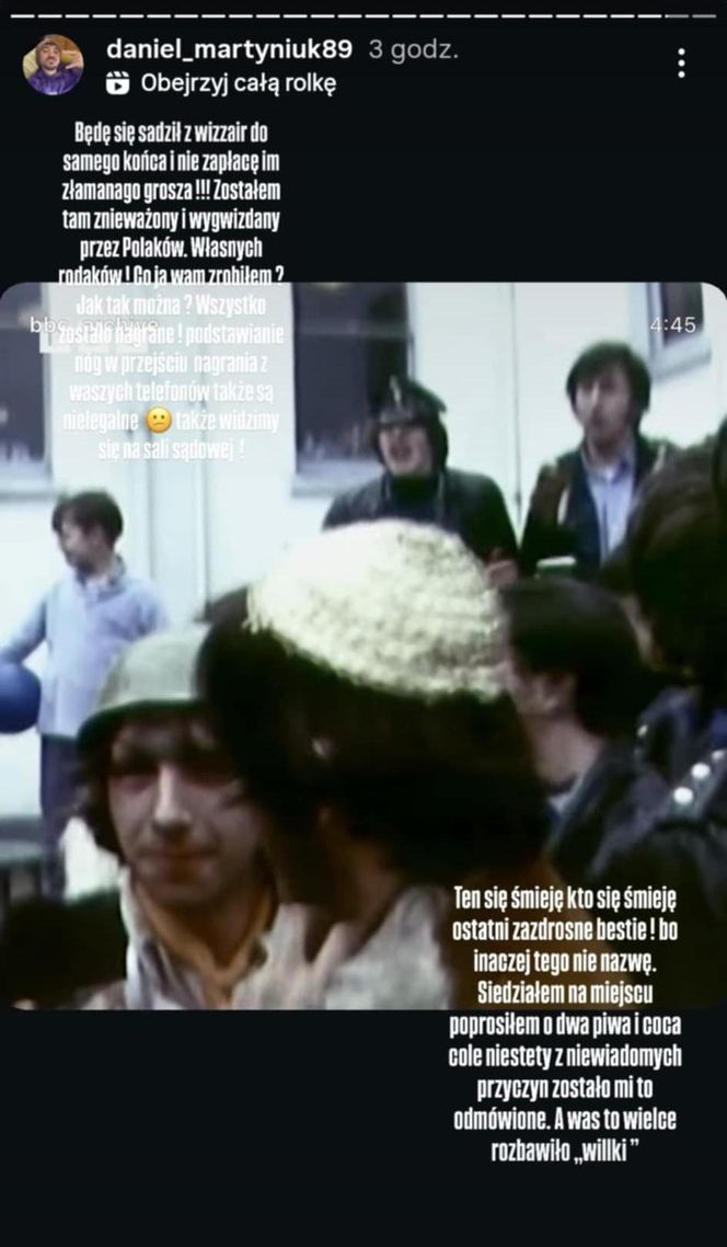 Daniel Martyniuk idzie na noże z Wizz Airem