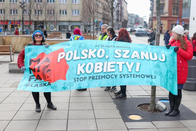 Śląska Manifa w Katowicach pod hasłem "Polsko szanuj kobiety"