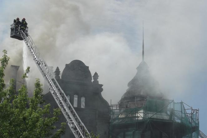 Pożar willi Richtera w Łodzi