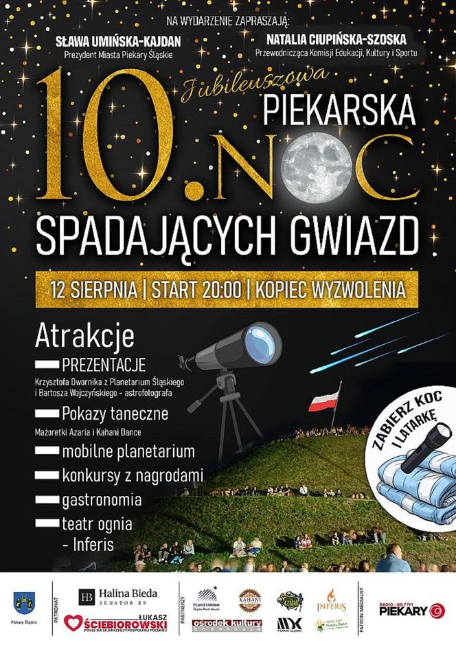 10. Jubileuszowa Piekarska Noc Spadających Gwiazd