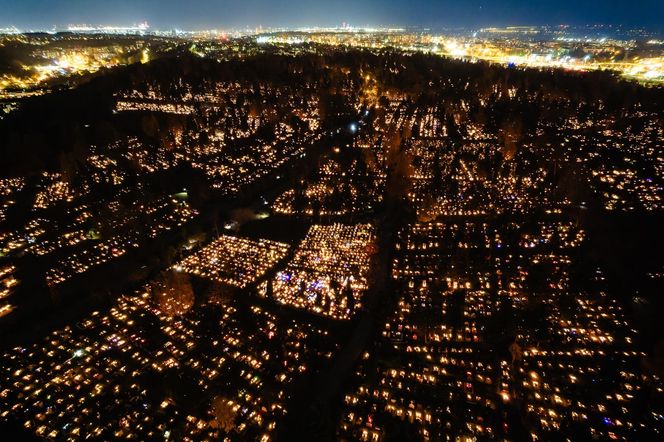1 listopada na Cmentarzu Łostowickim w Gdańsku. Tak wygląda w dniu Wszystkich Świętych