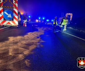 Wypadek na autostradzie A1 w Szarlejce