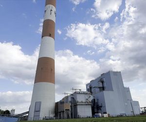 Komin ciepłowni w Kawęczynie