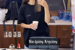 Pierwsza miłość. Marta (Honorata Witańska) na planie