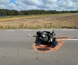 Wypadek w Adamowie. Ranną zabrał śmigłowiec LPR