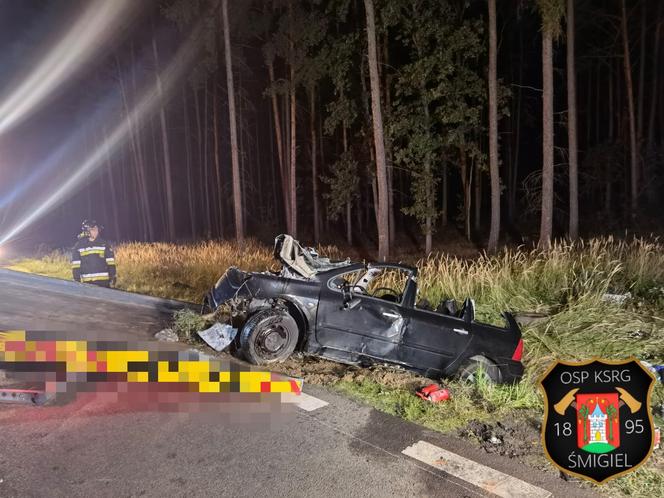 Wypadek na trasie Nietążkowo - Podśmigiel. Ranne cztery osoby