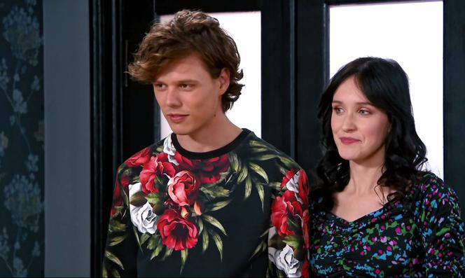 	Barwy szczęścia, odcinek 2175. Madzia (Natalia Sierzputowska), Kacper (Jakub Szlachetka)