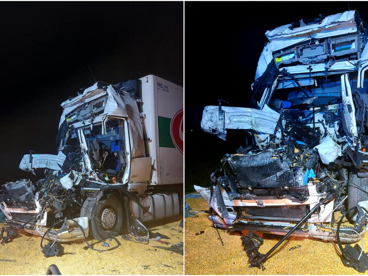 Potężne zderzenie tira i ciągnika pod Sierpcem! 36-latek zginął w roztrzaskanej kabinie [ZDJĘCIA]