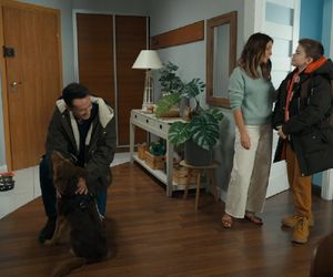 Barwy szczęścia, odcinek 3183. Mariusz (Rafał Cieszyński), Kasia (Katarzyna Glinka), Ksawery (Bartosz Gruchot)