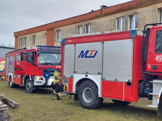 Pożar budynku socjalnego w Starachowicach