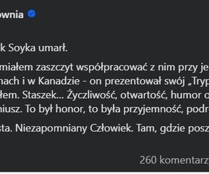 Politycy żegnają Stanisława Soykę