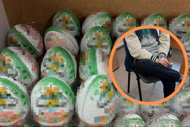 Złotoryja. Złodzieje ukradli ponad 300 czekoladowych jaj niespodzianek. Część łupu zgubili
