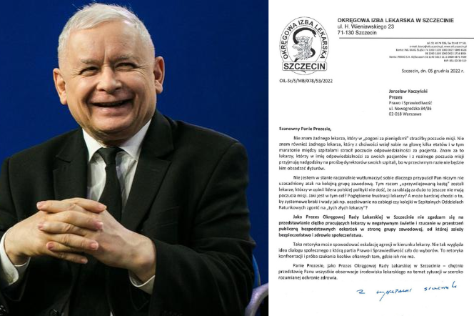 Prezes ORL Szczecin do Jarosława Kaczyńskiego