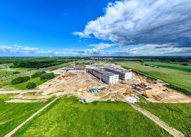 Budowa Szpitala Onkologicznego we Wrocławiu - lipiec 2025