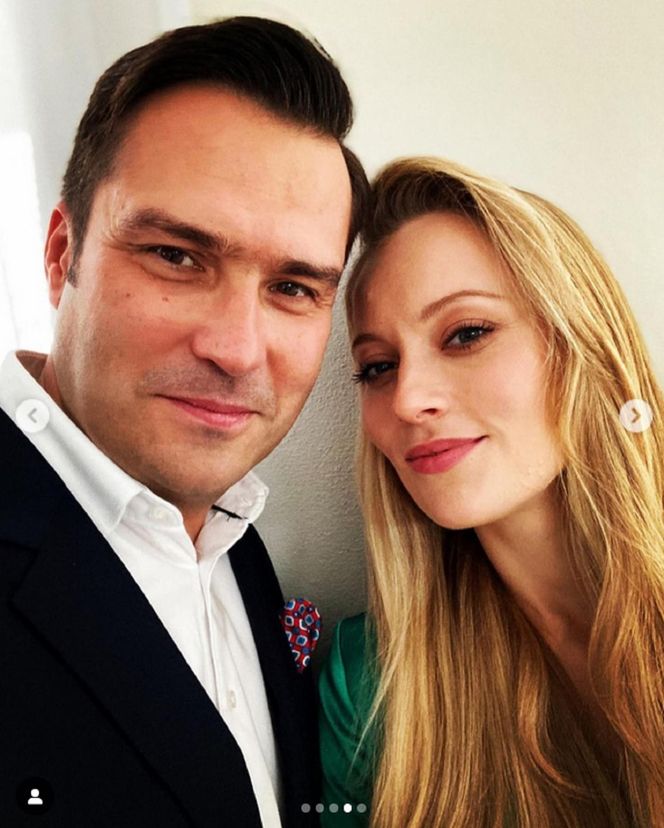 Barwy szczęścia. Renata (Anna Mrozowska), Damian (Michał Lesień-Głowacki) na planie