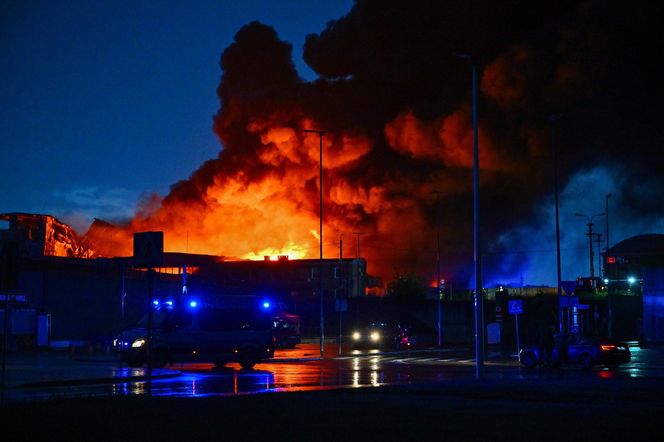 Pożar hali w Mińsku Mazowieckim
