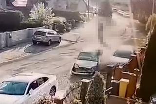 Makabryczne potrącenie pieszej, wyleciała w powietrze jak lalka. Wszystko się nagrało