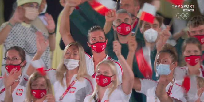 Defilada Polaków podczas ceremonii otwarcia Tokio 2020