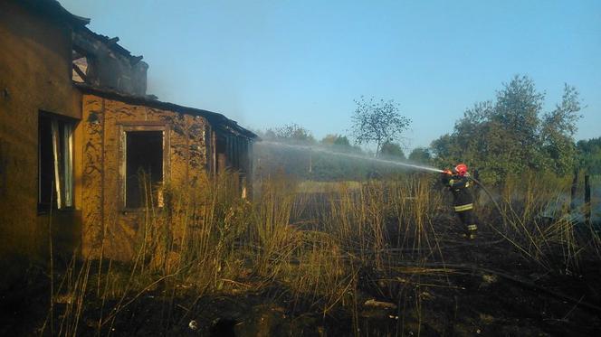 Olechów: Pożar na Transmisyjnej przy Rokicińskiej [AKTUALIZACJA, AUDIO]: Prawdopodobnie ktoś podpalił suchą trawę