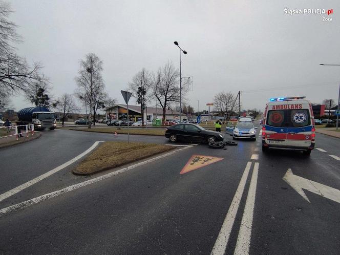 Potrącenie rowerzysty w Żorach