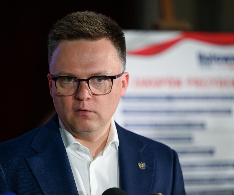 Szymon Hołownia podczas spotkania z mieszkańcami Tarnowa