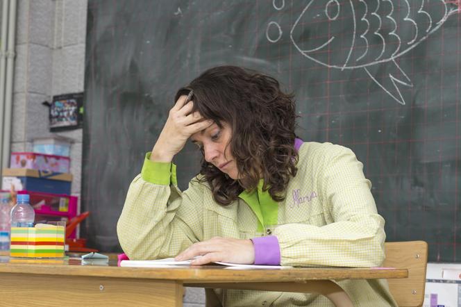 Zmęczona nauczycielka