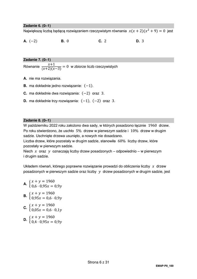 Matura 2024: matematyka. Arkusze CKE i odpowiedzi. Poziom podstawowy [Formuła 2015]