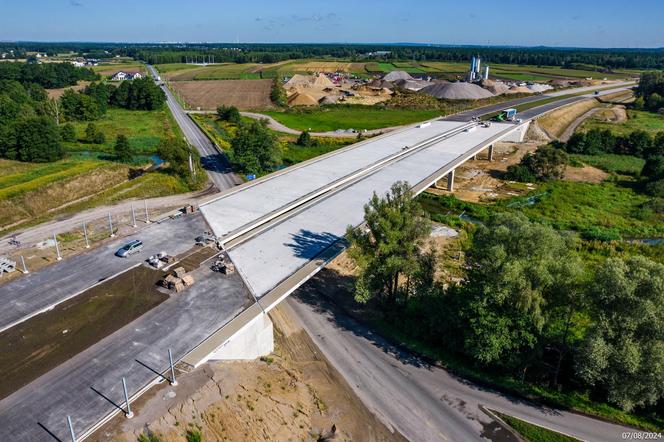 Plac budowy S1 Oświęcim - Dankowice w sierpniu 2024