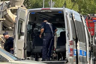 Betoniarka zderzyła się z radiowozem, 8 policjantów trafiło do szpitali