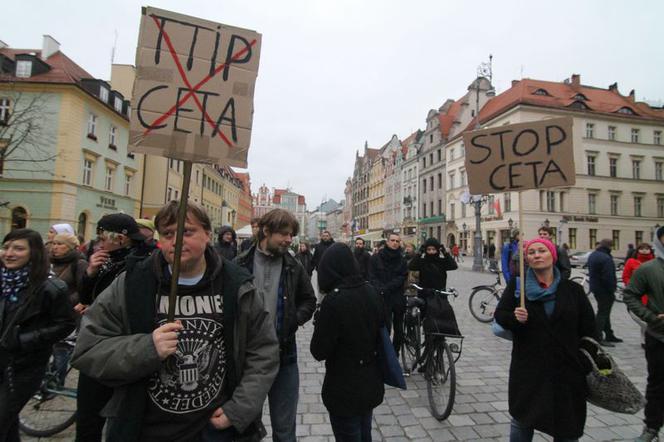 Protest przeciwko CETA