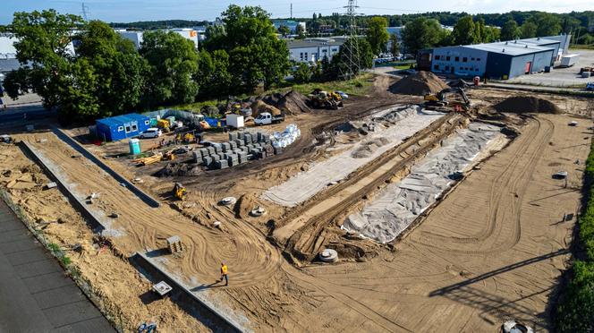 Budowa miejskiej części przystanku Szczecińskiej Kolei Metropolitalnej Stołczyn (Glinki)