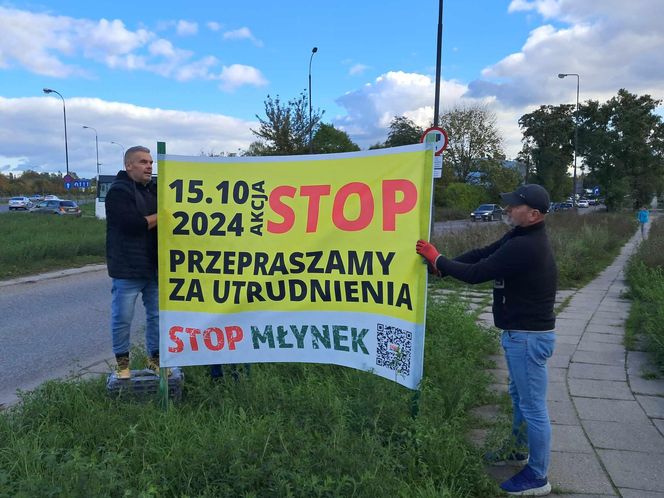 Protest mieszkańców Młynka