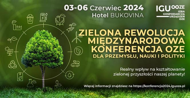 Zapraszamy na Zieloną Rewolucję - Międzynarodową Konferencję OZE dla Przemysłu, Nauki i Polityki