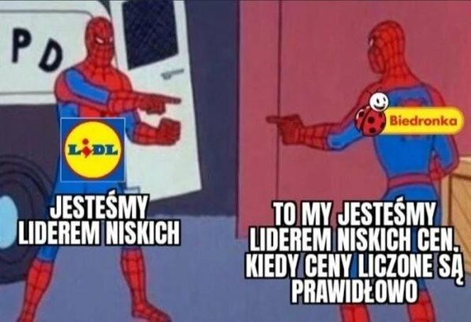 Walka cenowa Biedronki z Lidlem na memach. Internauci bezlitośni. "A wy z jakiego gangu jesteście?"