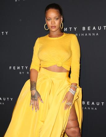 Rihanna na prezentacji Fenty Beauty Makeup Line